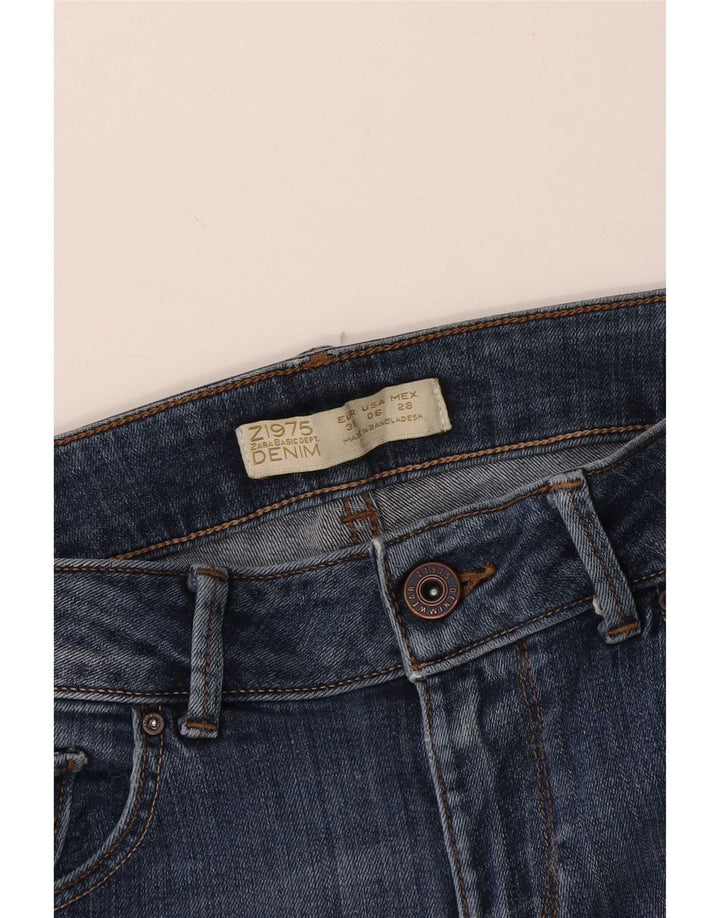 Zara Damen Slim Jeans EU 38 Small W28 L27 Blau