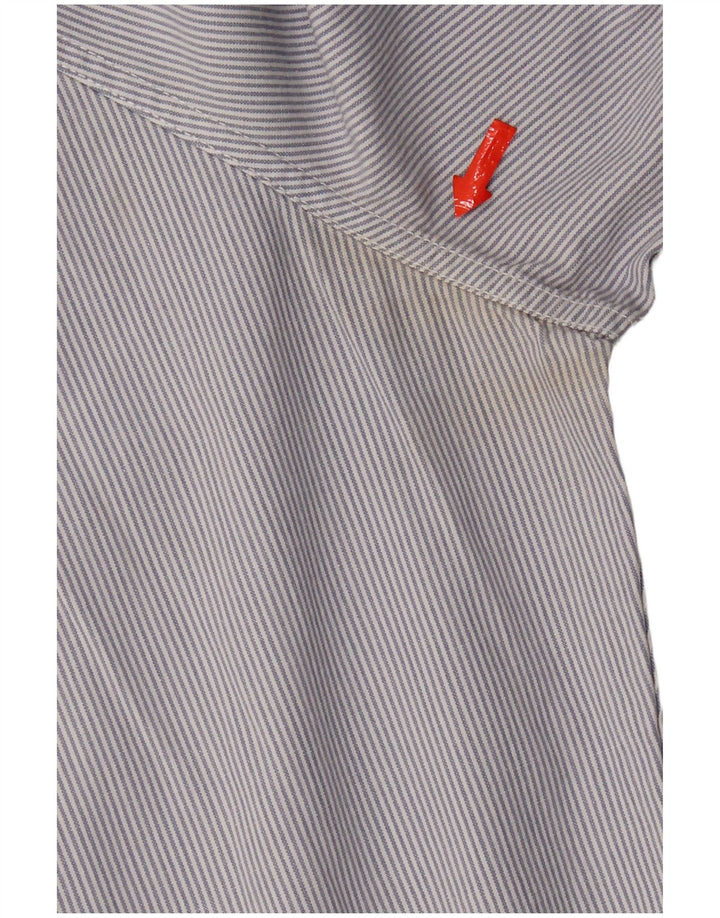 Fat Face Herrenhemd XL Blauer Nadelstreifen