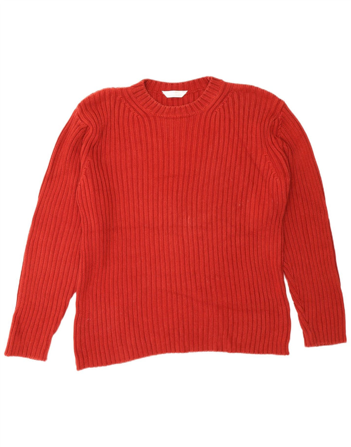 Marks & Spencer Herren St. Michael Pullover mit Rundhalsausschnitt, Größe L, Rot, klassisch
