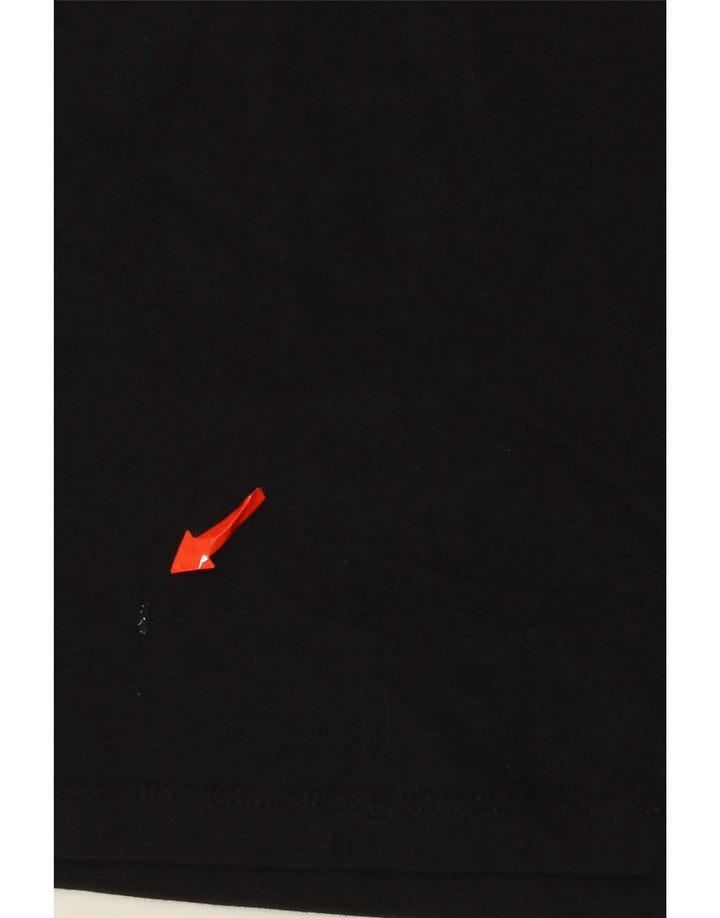 Calvin Klein Herren Grafik-T-Shirt-Oberteil aus mittelschwarzer Baumwolle