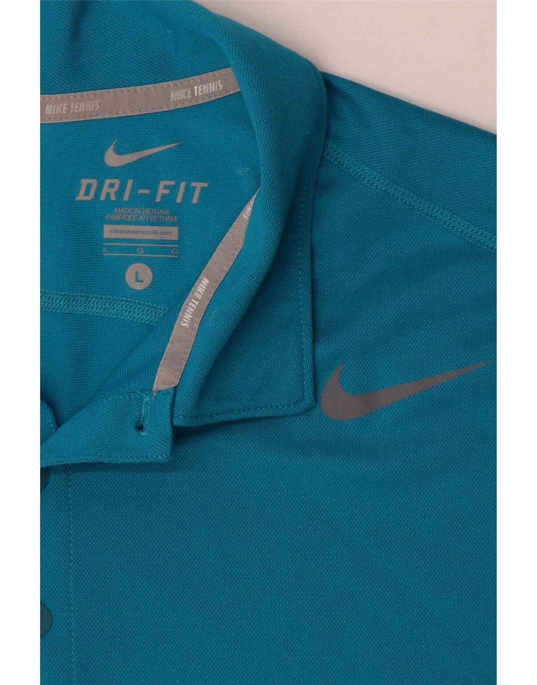 Nike Herren Dri Fit Poloshirt, großes blaues Polyester