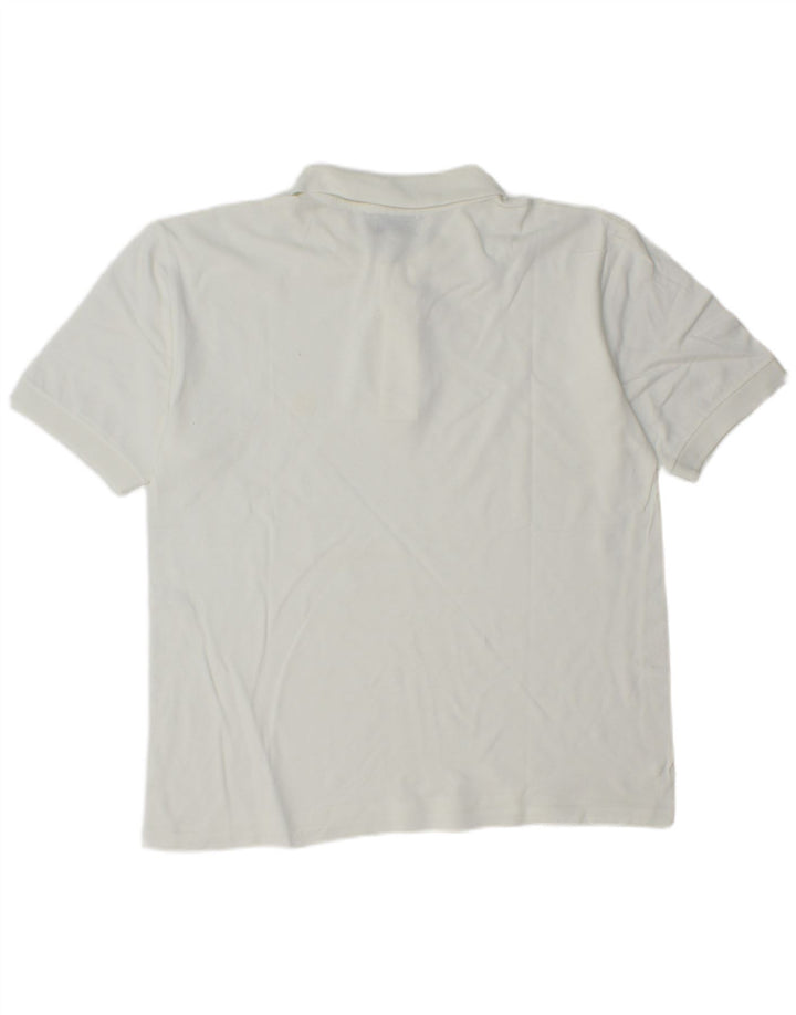 Gymnasium Herren-Poloshirt aus mittelweißer Baumwolle