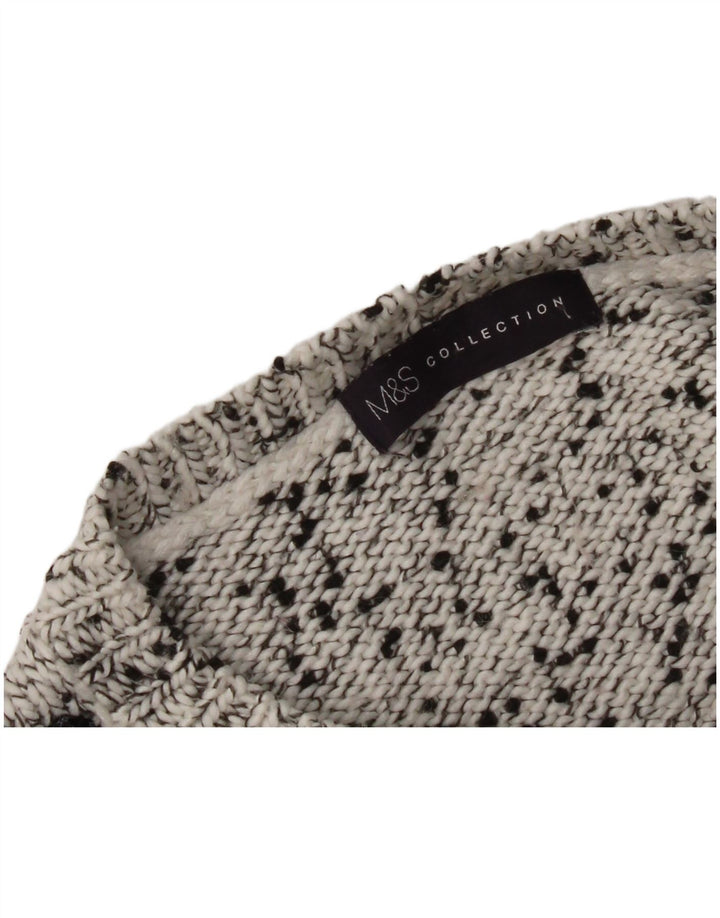 Marks & Spencer Damen-Pullover mit U-Boot-Ausschnitt, Gr. 12, Mittelgrau meliert