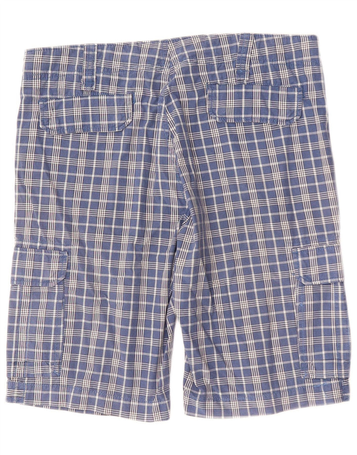 BEST COMPANY Herren-Cargoshorts IT 50 Large W34 Blue Gingham Cotton