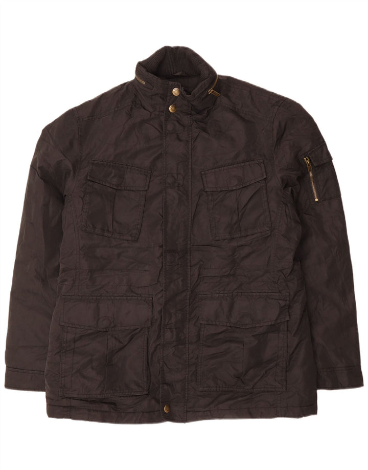 Esprit Herren-Utility-Jacke mit Kapuze, UK 44, 2XL, Schwarz, Polyester