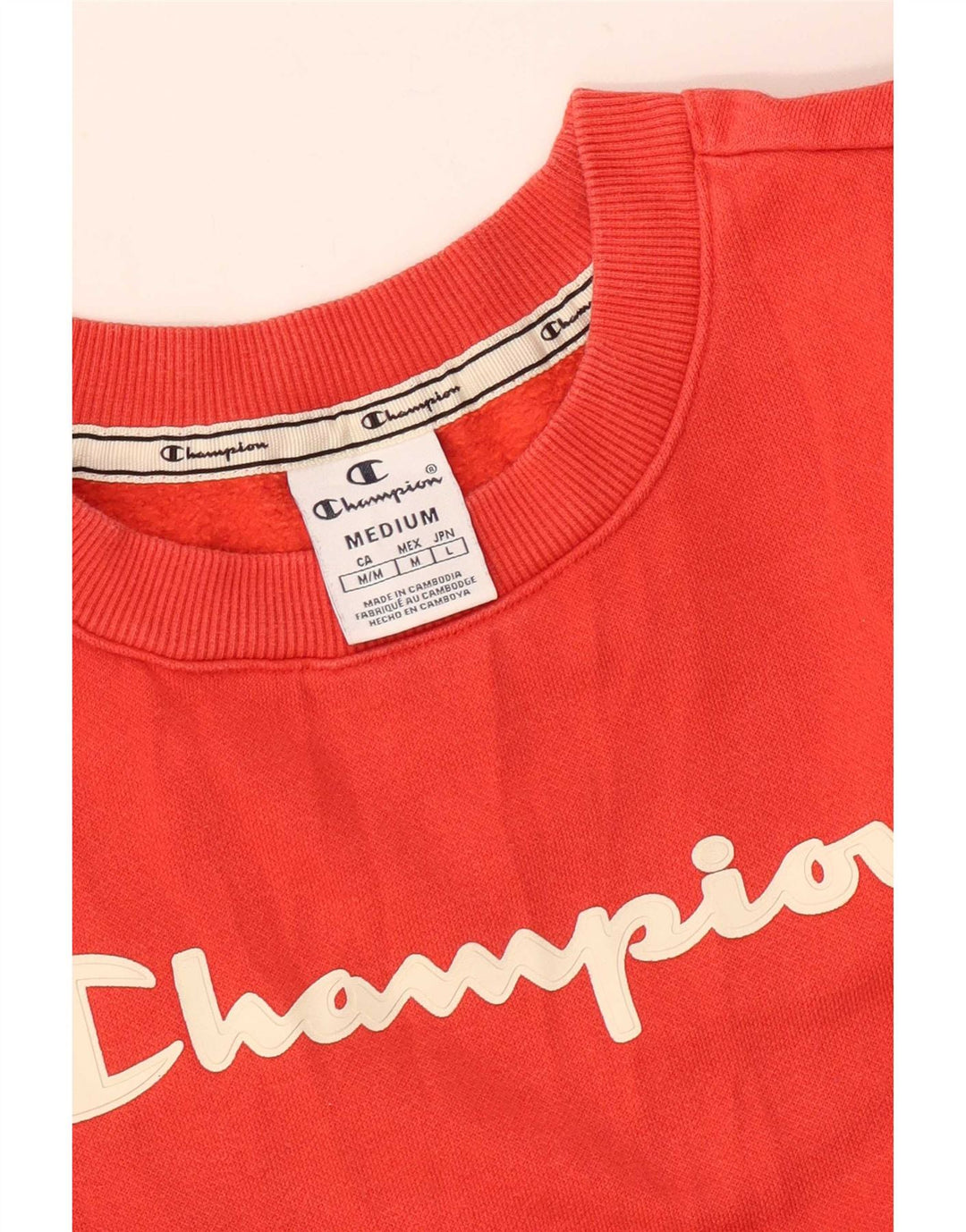Champion Damen Grafik-Sweatshirt-Pullover UK 14 Mittelrot