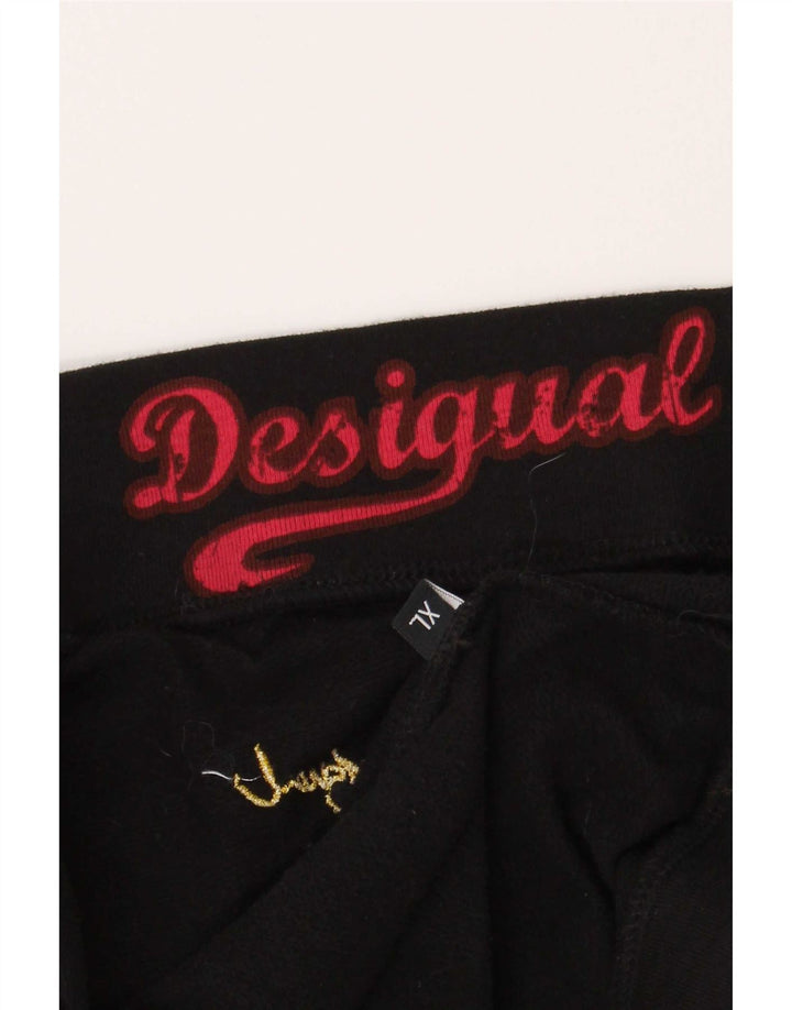 Desigual Damen Minirock XL W36 Schwarz Geometrisch