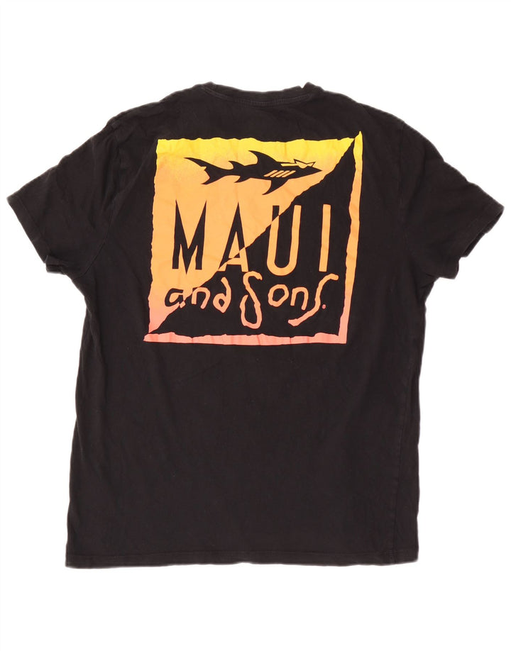 Maui and Sons Herren-T-Shirt mit Grafik, Größe L, Schwarz