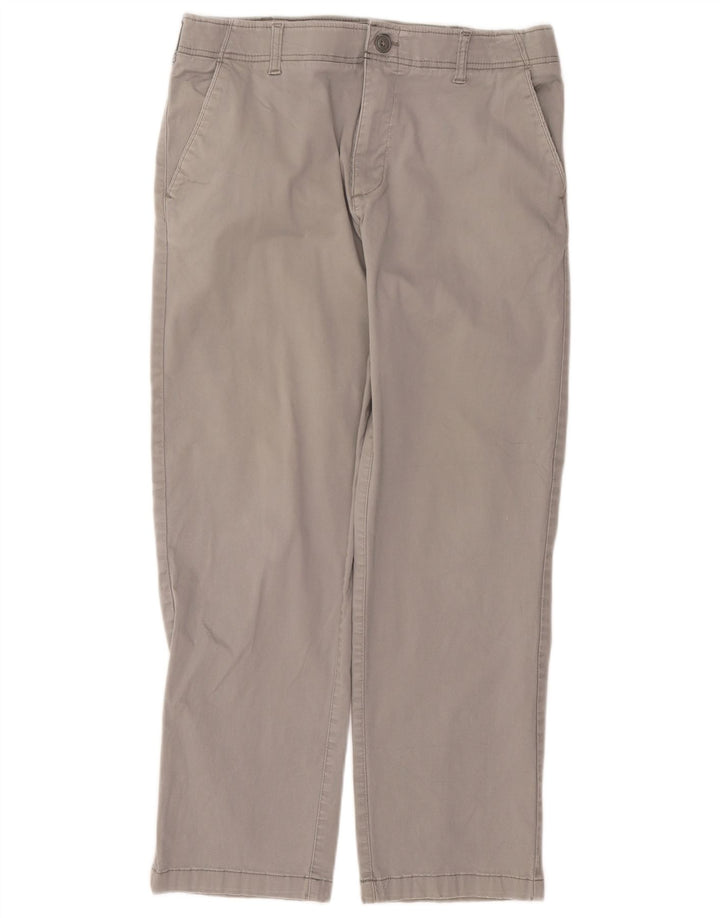 Lee Herren X-treme Comfort Straight Chino Hose W34 L30 Graue Baumwolle
