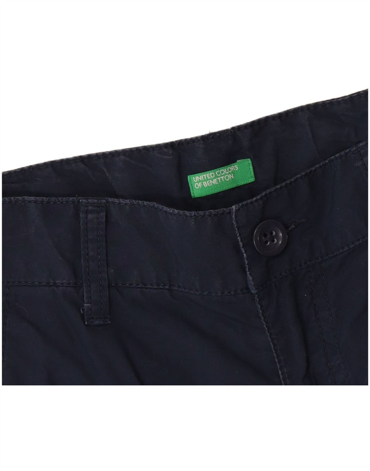 Benetton Herren Chinoshorts W30 Mittelblau