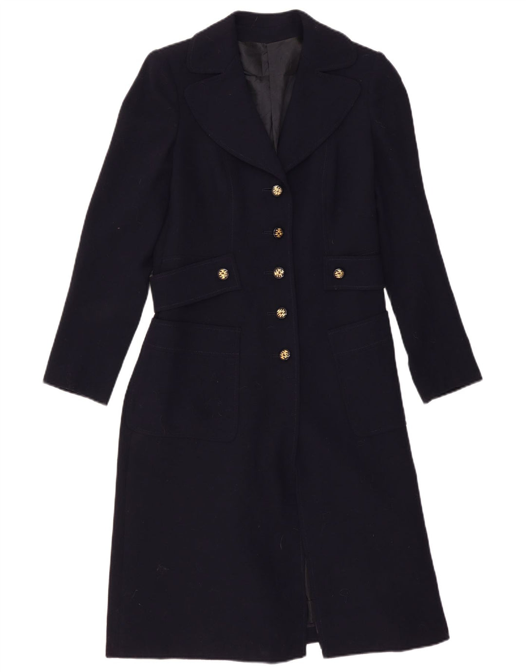 Vintage Damen Mantel UK 10 Small Marineblau