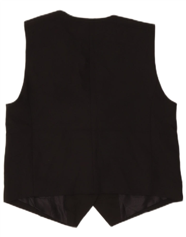 Zara Damen Crop Weste UK 14 Medium Schwarz Polyester