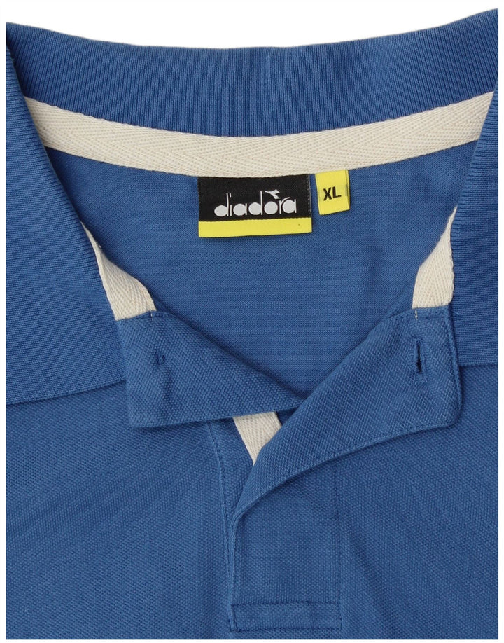 DIADORA Herren Poloshirt XL Blau Baumwolle