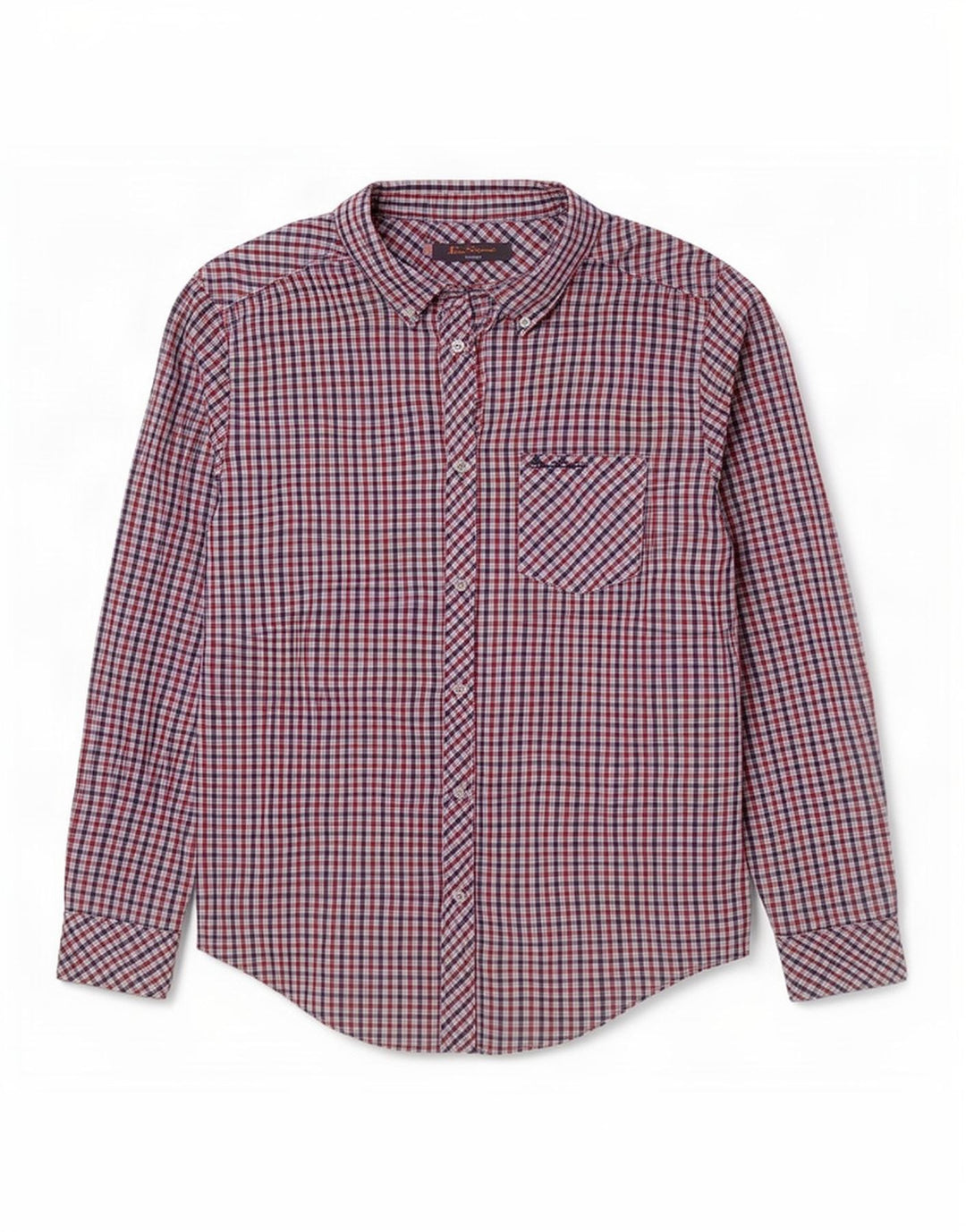 Ben Sherman Herren Heritage-Hemd, groß, rot kariert, Baumwolle