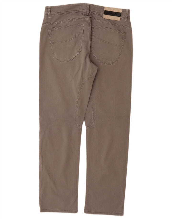 SIVIGLIA Damen Straight Jeans W32 L30 Graue Baumwolle
