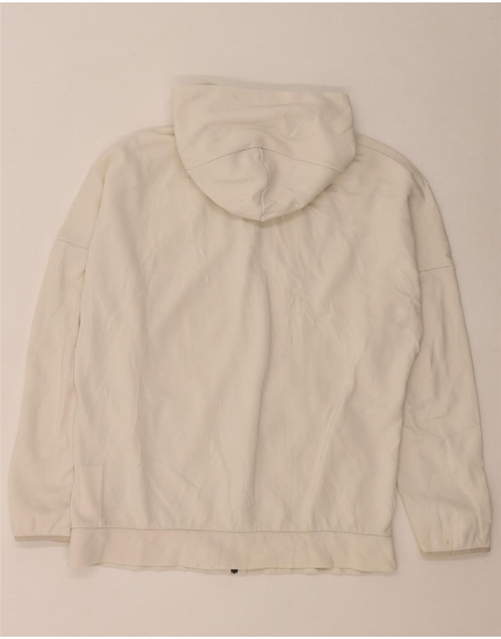 Adidas Herren Kapuzenpullover mit grafischem Reißverschluss, groß, gebrochenes Weiß