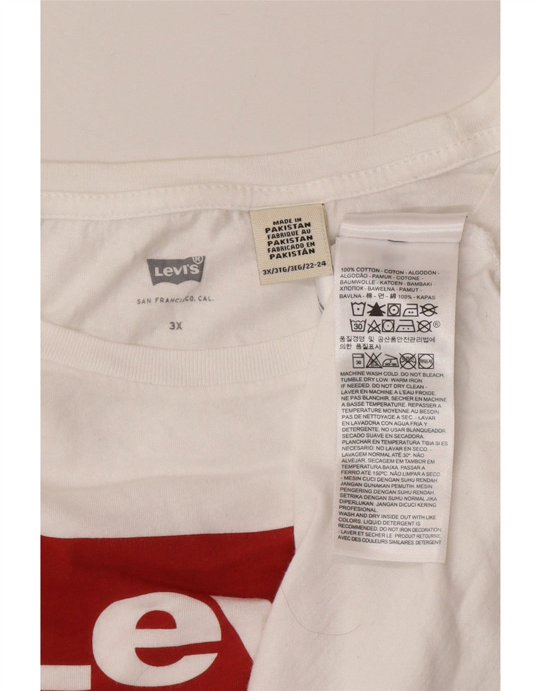 Levi's Herren-T-Shirt mit Grafik, 3XL, weiße Baumwolle