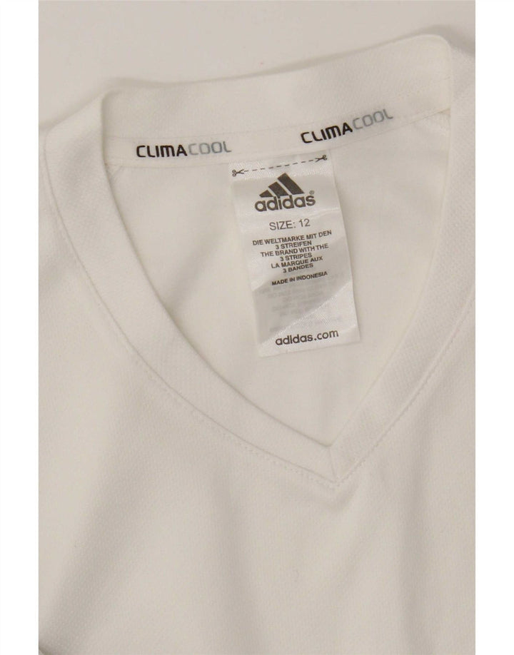 Adidas Damen Climacool Weste Top UK 12 Mittelweißes Colourblock-Polyester