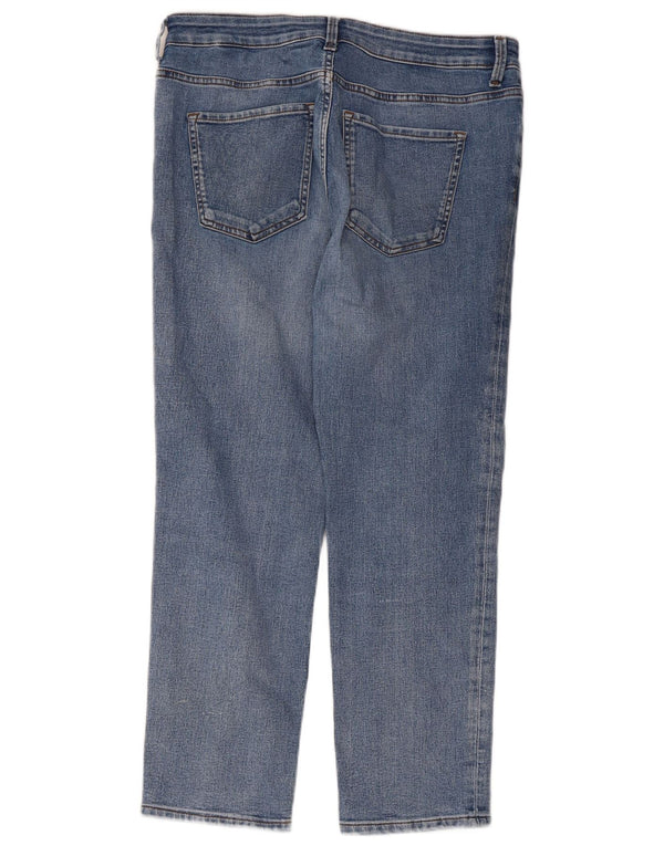 Marks & Spencer Damen The Sienna Straight Jeans UK 14 Large W32 L26 Blau