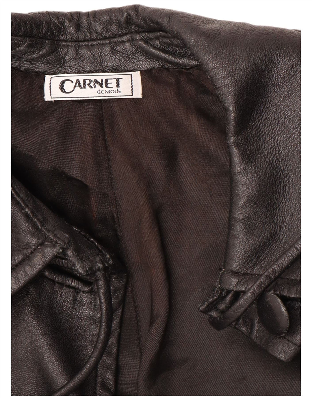 Carnet Damen Ledermantel UK 18 XL Schwarz