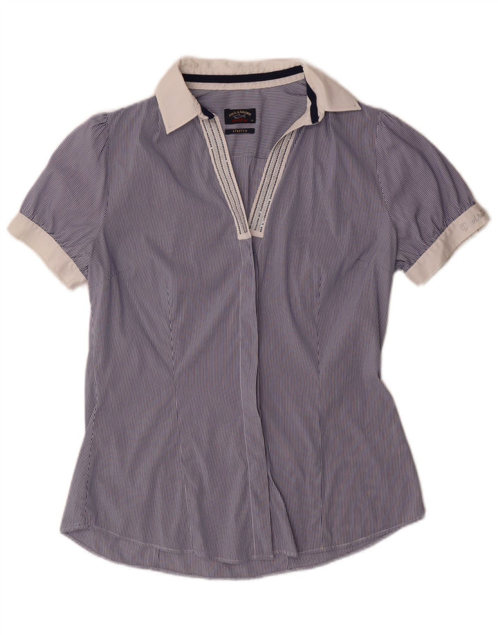 PAUL & SHARK Damen Yachting Pullover Shirt IT 42 Mittelblauer Nadelstreifen