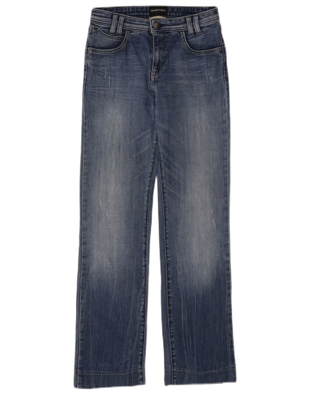 Emporio Armani Damen Straight Jeans W27 L29 Blau