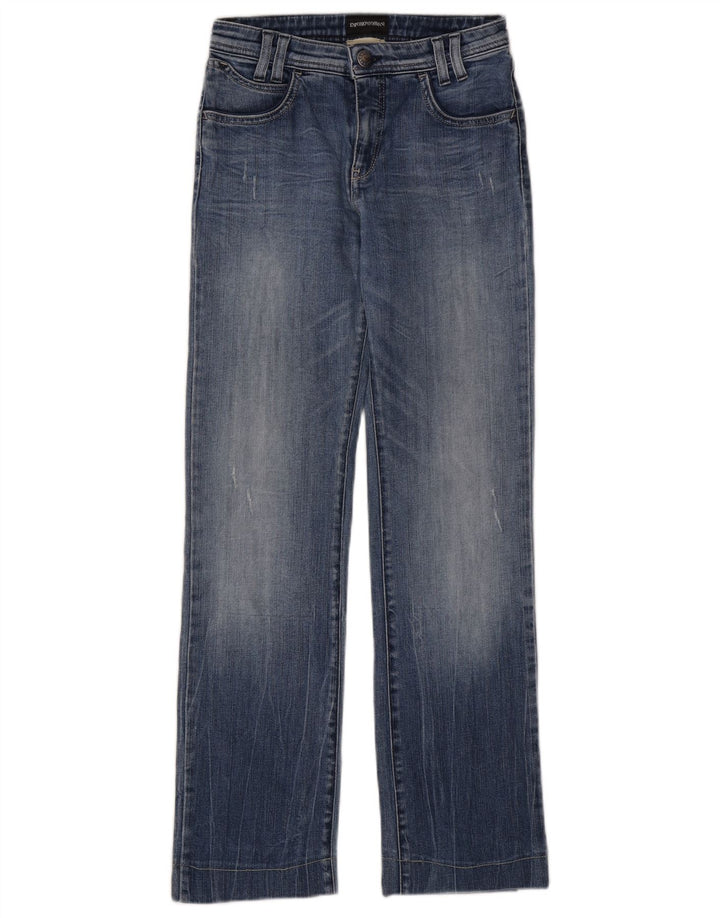 Emporio Armani Damen Straight Jeans W27 L29 Blau