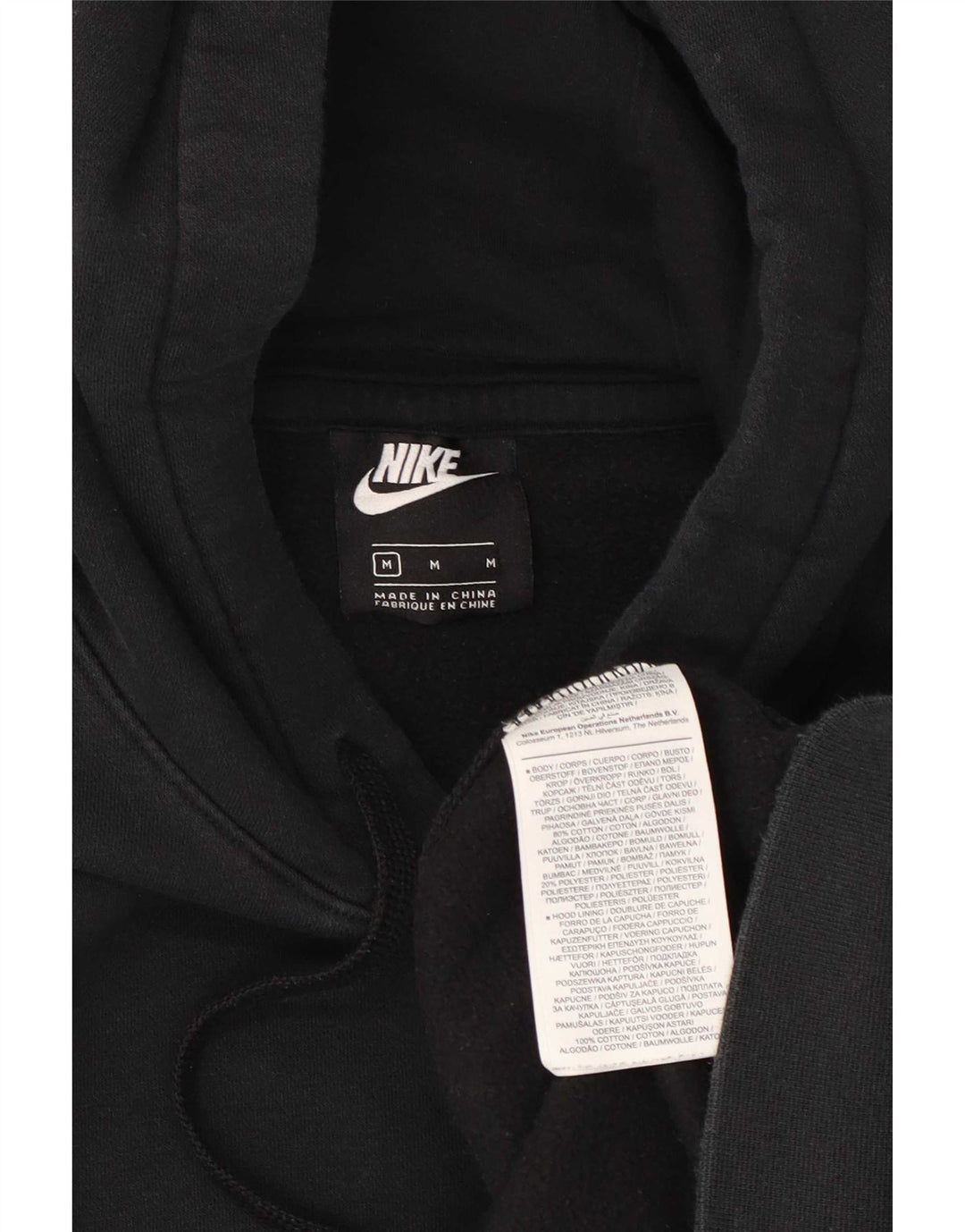 Nike Herren-Hoodie-Pullover aus mittelschwarzer Baumwolle