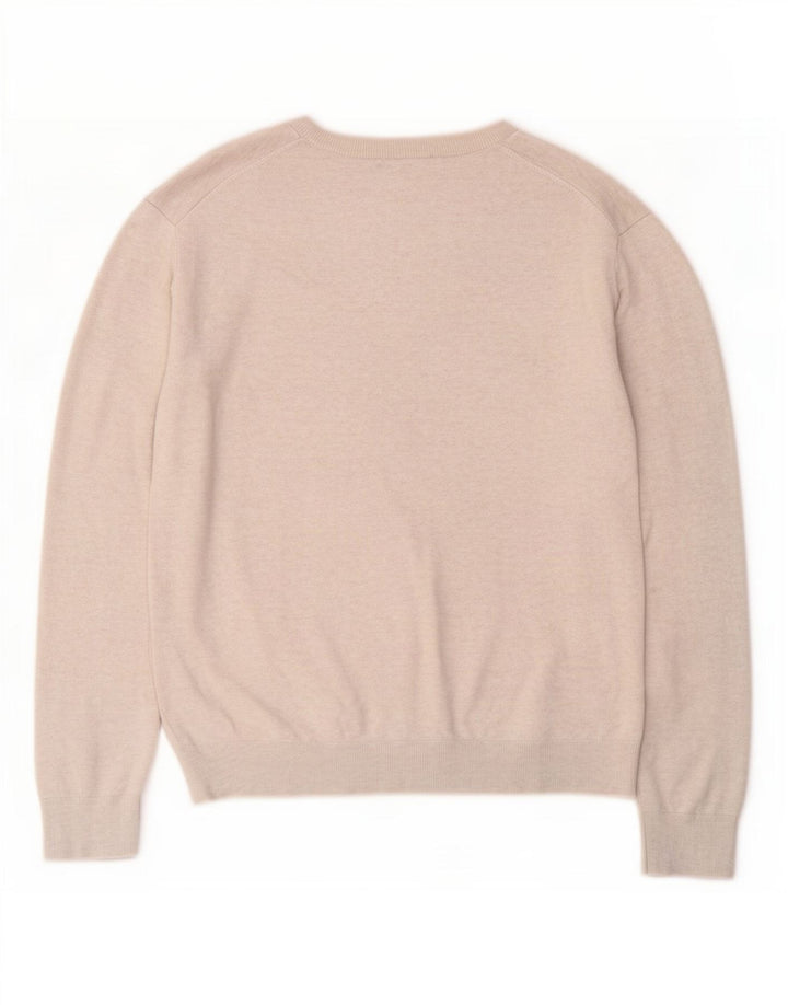 Calvin Klein Herren-Pullover mit Rundhalsausschnitt, groß, beige Baumwolle