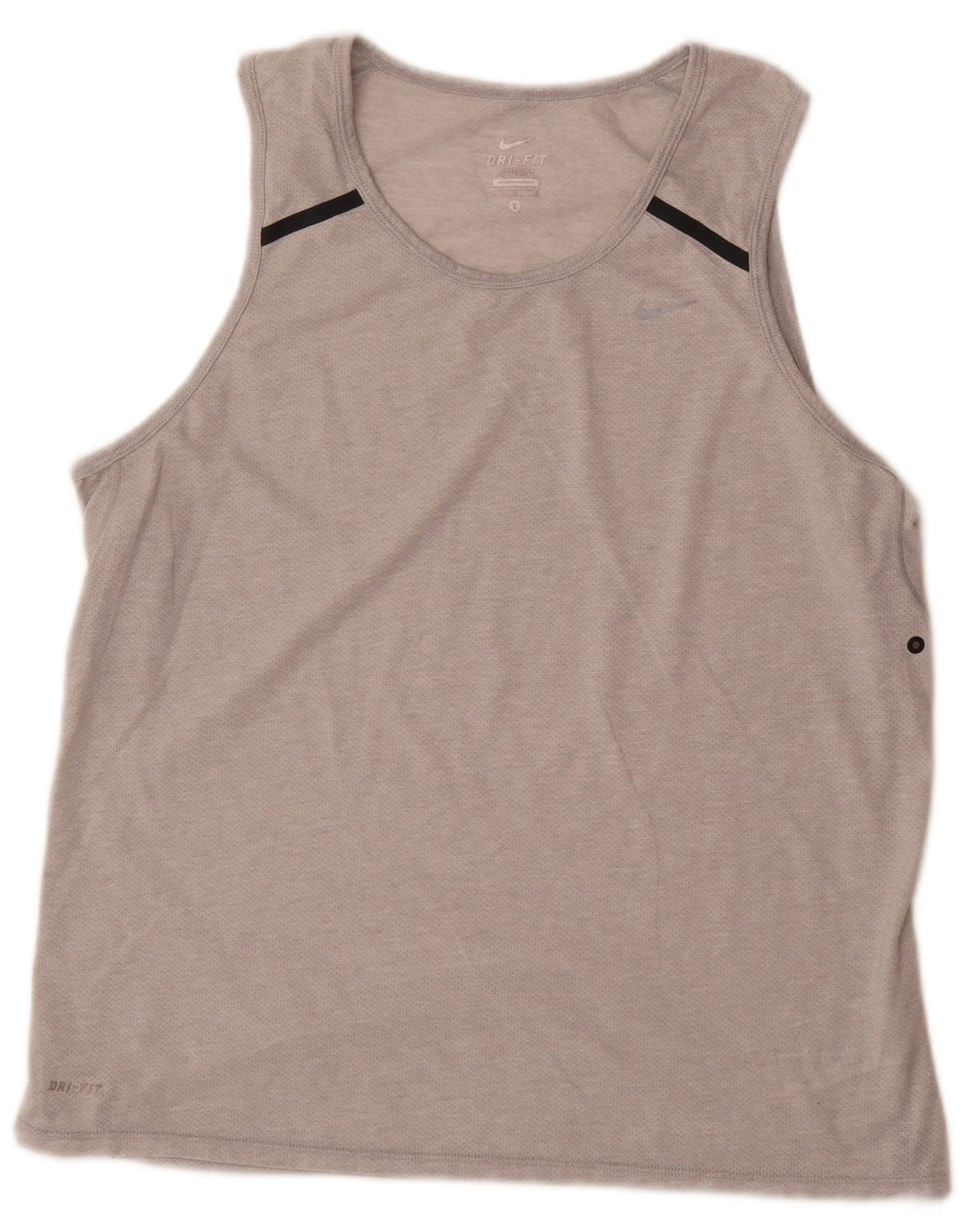 Nike Herren-Dri-Fit-Weste, großes, graues Farbblock-Polyester