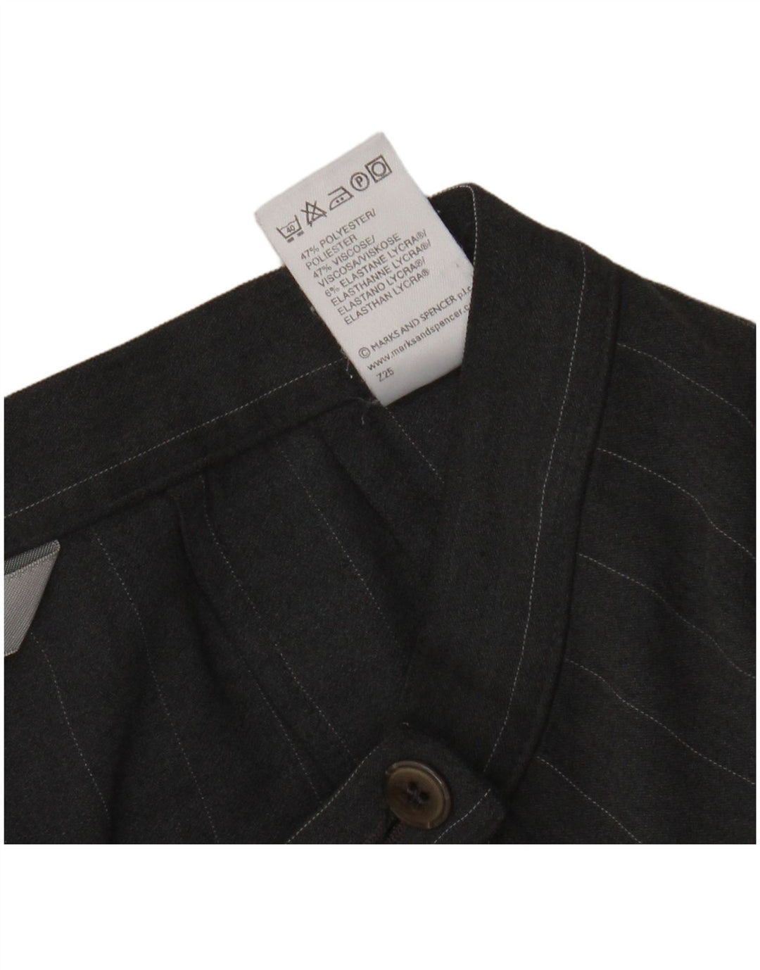 Marks & Spencer Damen Anzughose UK 8 Small W26 L30 Grau gestreift