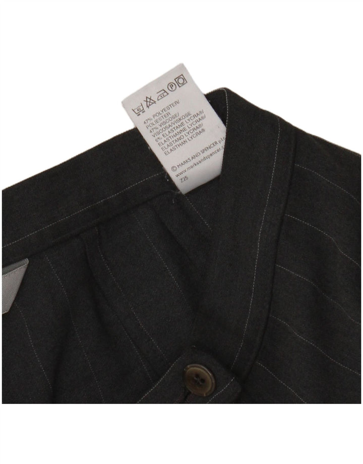 Marks & Spencer Damen Anzughose UK 8 Small W26 L30 Grau gestreift