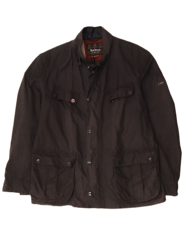 Barbour Herrenjacke aus gewachster Baumwolle, UK 42 XL, marineblaue Baumwolle