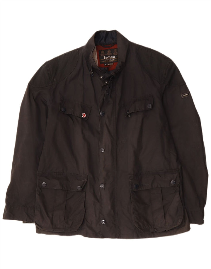 Barbour Herrenjacke aus gewachster Baumwolle, UK 42 XL, marineblaue Baumwolle