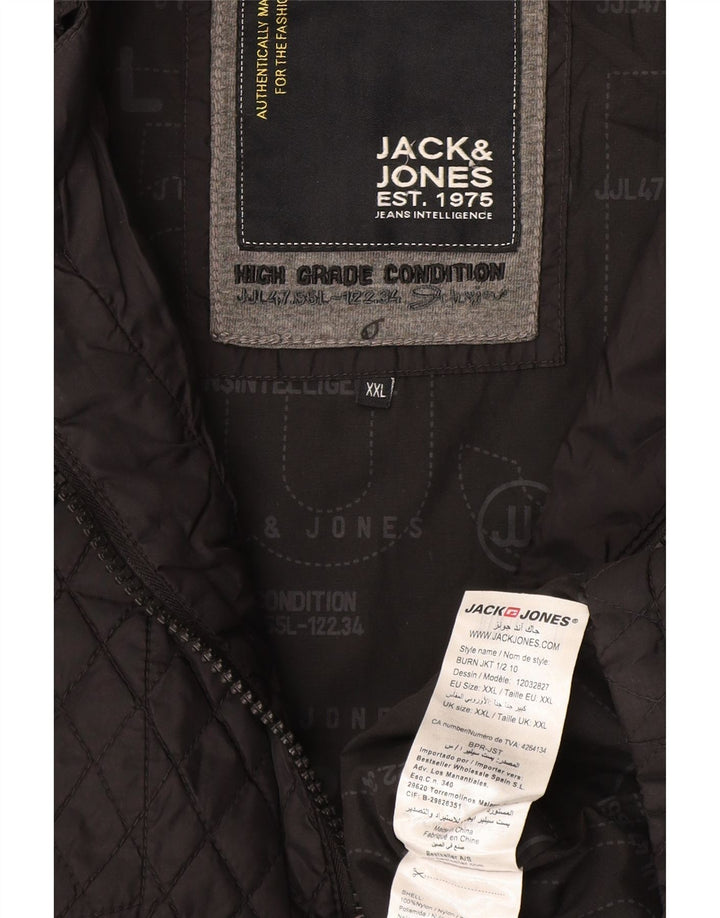 Jack & Jones Herren Steppjacke UK 44 2XL Graues Nylon