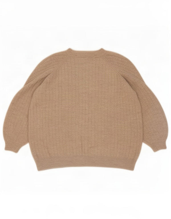 Marks & Spencer Damen-Pullover mit U-Boot-Ausschnitt, UK 14, Mittelbeige, Acryl