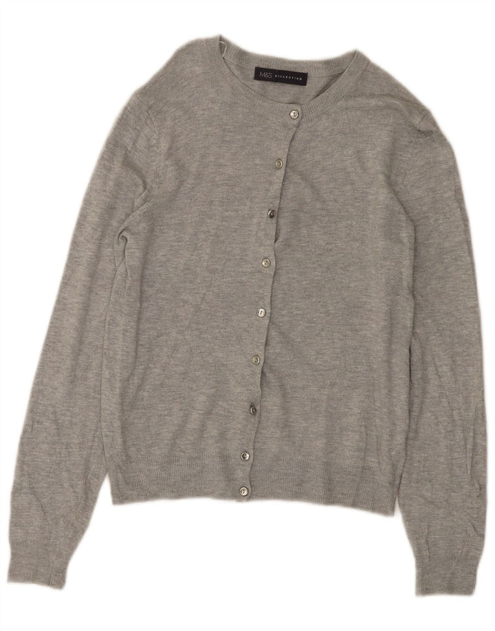 Marks & Spencer Damen-Cardigan-Pullover UK 10 Small Grau