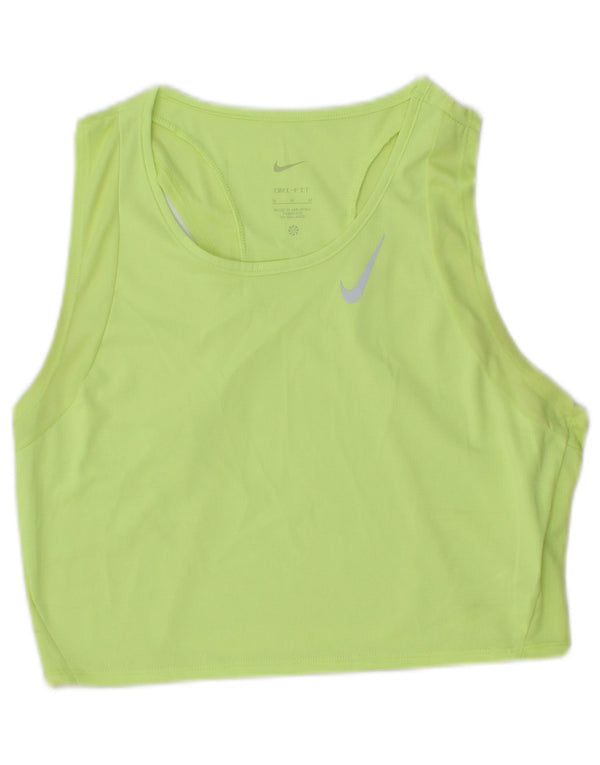 Nike Damen Dri Fit Crop Vest Top UK 12 Mittelgrün