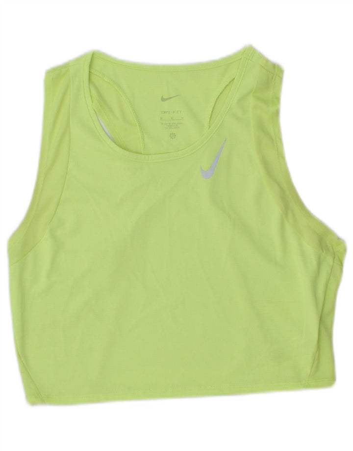 Nike Damen Dri Fit Crop Vest Top UK 12 Mittelgrün