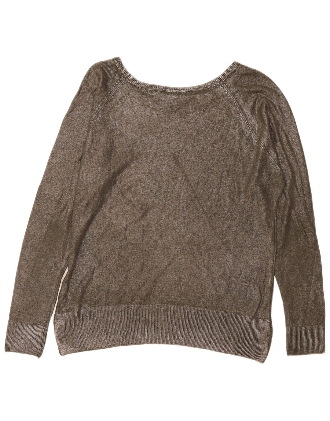 Zara Damen-Pullover mit U-Boot-Ausschnitt, Gr. 14, mittleres Khaki