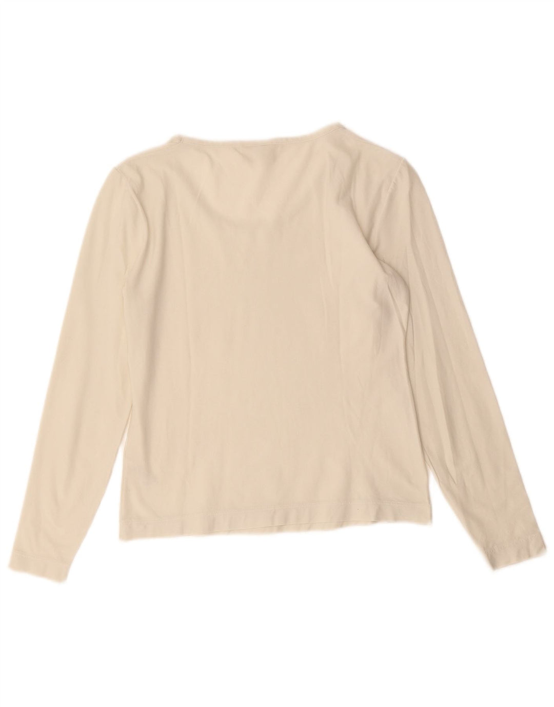 SISLEY Damen Top Langarm UK 10 Small Weiß