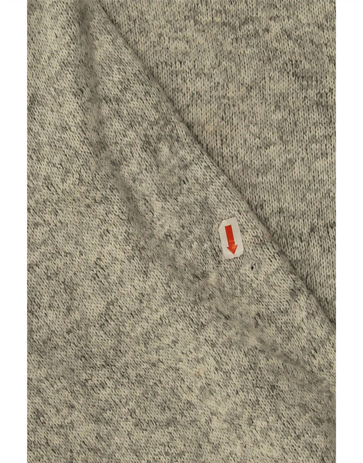 Quiksilver Herren-Sweatshirt-Pullover, großes, grau meliertes Polyester
