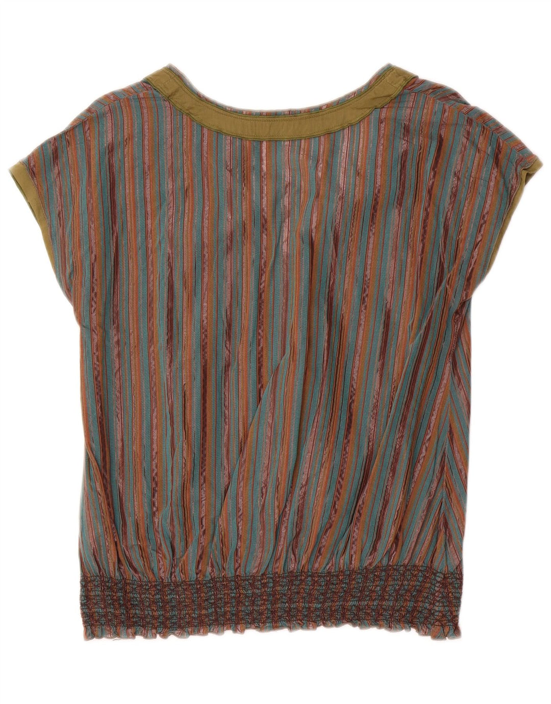 Penny Black Damen-Blusenoberteil, UK-Größe 10, Größe S, mehrfarbig, gestreift, Baumwolle