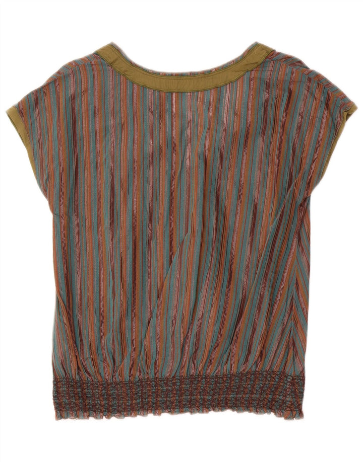 Penny Black Damen-Blusenoberteil, UK-Größe 10, Größe S, mehrfarbig, gestreift, Baumwolle