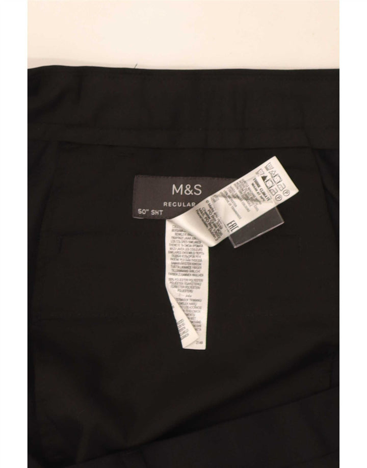 Marks & Spencer Herren-Chinohose mit normaler Passform, W50, L29, Schwarz, Polyester