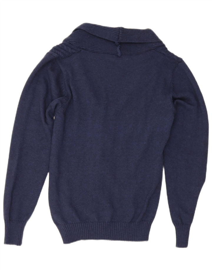 Gaudi Damen-Cardigan-Pullover UK 16 Große marineblaue Wolle