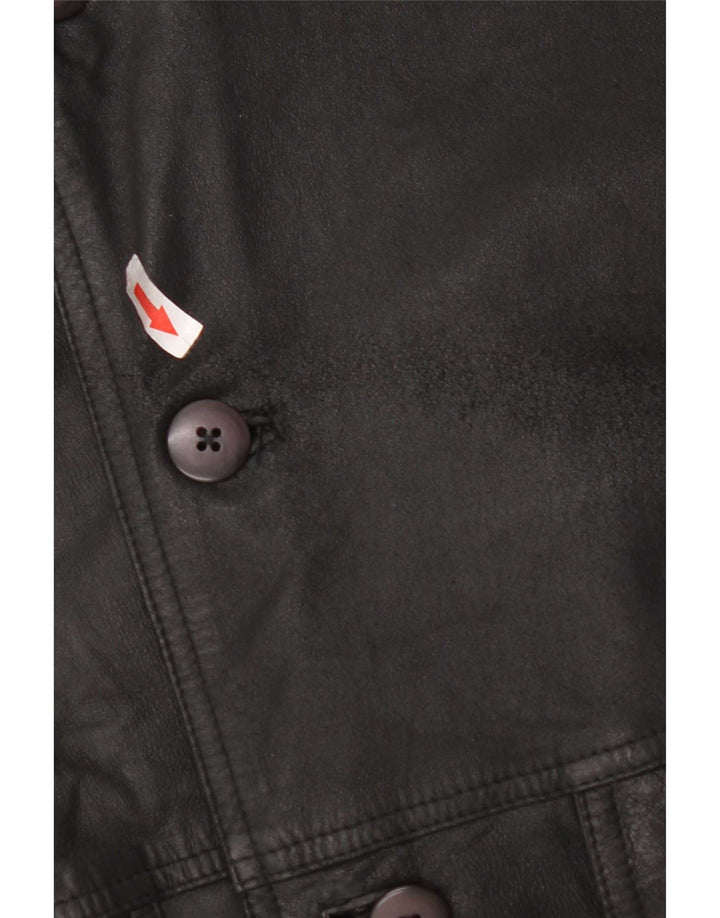 Vintage Herren Lederjacke IT 50 Medium Schwarz
