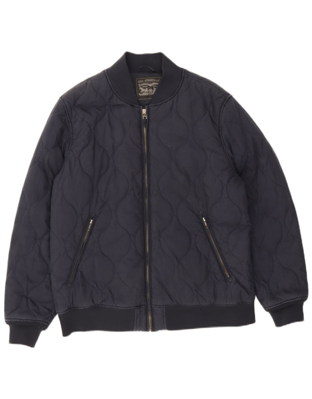 Levi's Herren Bomberjacke, wattiert, UK 42, XL, Marineblau, Baumwolle