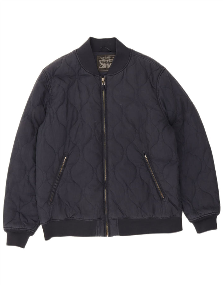 Levi's Herren Bomberjacke, wattiert, UK 42, XL, Marineblau, Baumwolle