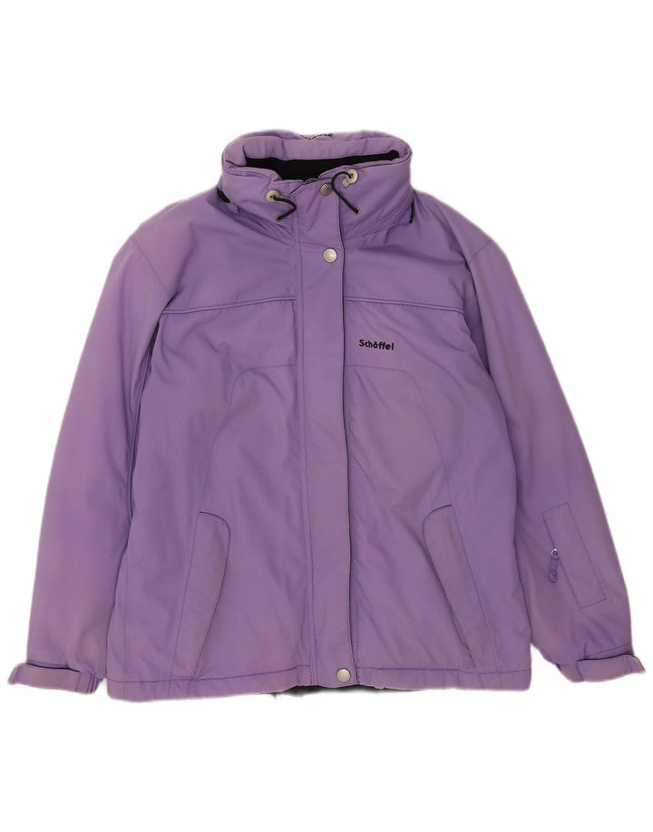 Schöffel Damen Skijacke mit Kapuze UK 16 Large Lila Polyamid